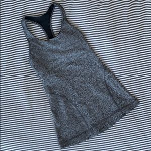 Lululemon tank with built in sports bra, size 4
